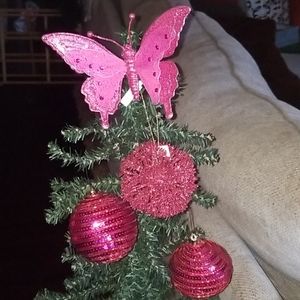 Hot pink living quarters ornament plus three